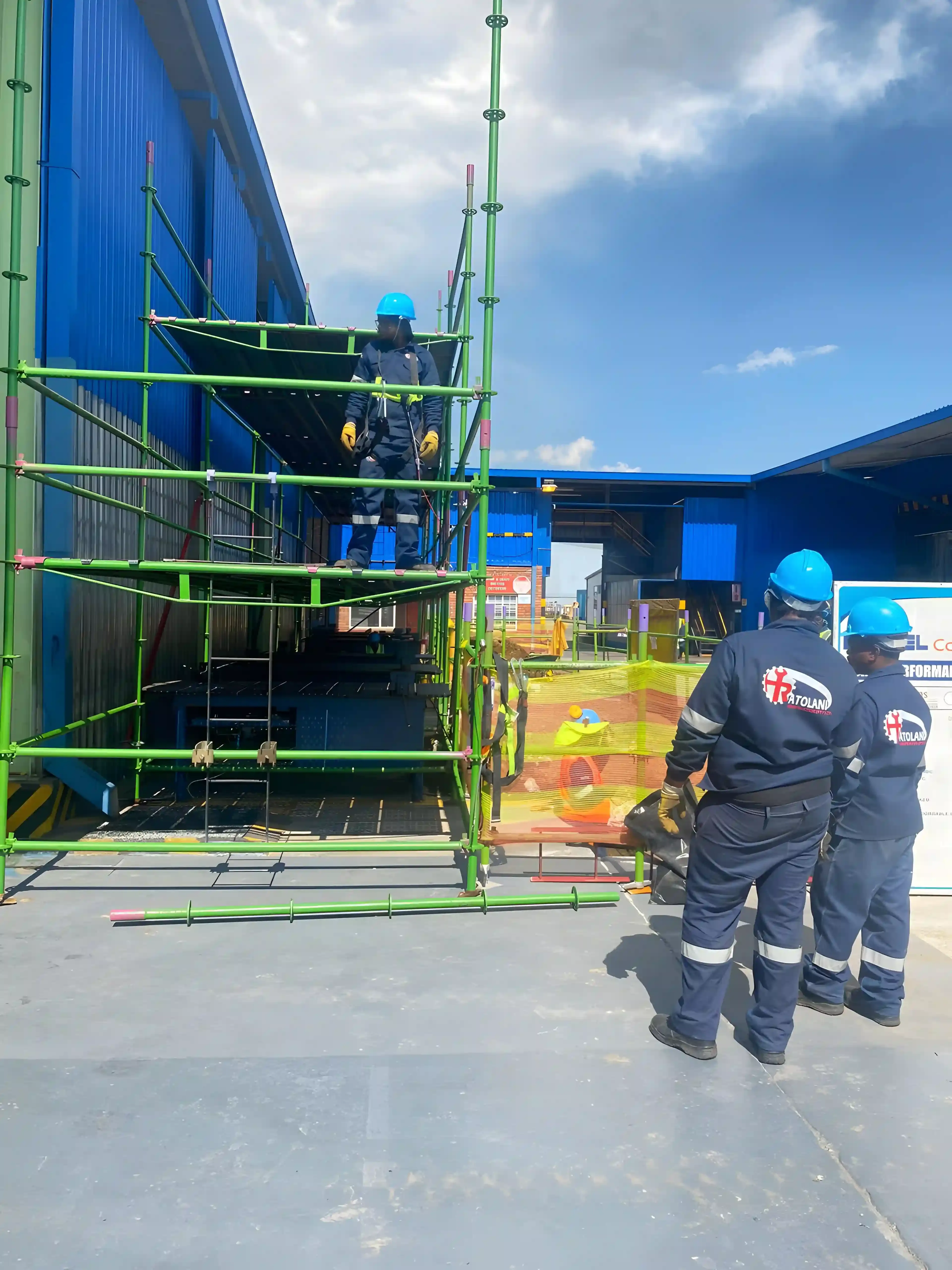 Industrial scaffolding at petrochemical plant